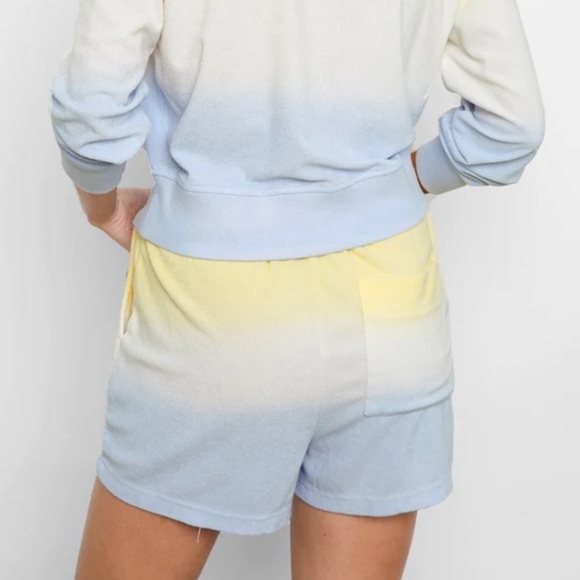 NWT Rails Jane Dip Dye Terry Lounge Shorts in Sky Blue - Picture 3 of 7